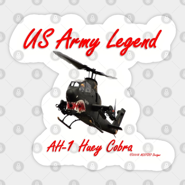 AH-1 Huey Cobra Legend Design Sticker by acefox1